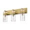 Z-Lite Fontaine 3 Light Vanity, Rubbed Brass & Clear 3035-3V-RB - alternate 4